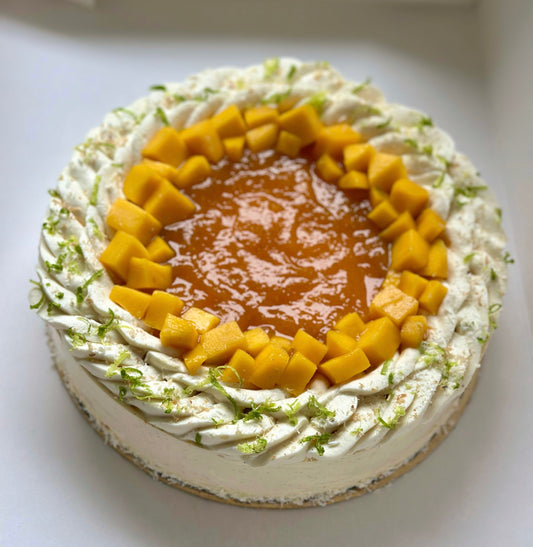 Entremet : Mangue, Citron vert & Noix de coco